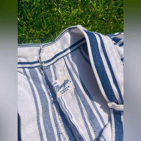 60s Vintage Wrangler Misses Striped Button Fly Jeans - Picture 7 of 13
